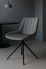 2 x Swivel Dining Chairs Matt PU Leather Padded Seat Dining Room Chair Modern