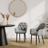 SET OF 4 ANIKA MODERN VELVET DINING CHAIR PADDED SEAT METAL LEGS KITCHEN