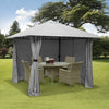 3m x 3m Gazebo Marquee Heavy Duty Garden Tent Showerproof Full Side Curtains