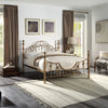 BRUSHED ANTIQUE BRASS METAL BED FRAME - SMALL DOUBLE - KING