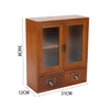 Vintage Wooden Small Cabinet Storage Box Desktop Organizer Unit Display Shelving