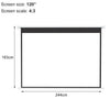 Motorised Electric Projector HD Screen Home Cinema HD DVD 16:9 + Remote Control