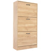 3 Drawer Shoe Cabinet Storage Cupboard Unit Shoe Rack Wooden Stand Organiser