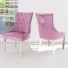 Set of 2/4/6/8 Dining Chairs, Plush Velvet Tufted Bentley Chairs and Studded