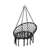 Boho Hanging Hammock Swing Chair Cotton Rope Swing for Indoor Outdoor Patio
