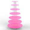 Cup Cake Acrylic Stand 7 Tier Cupecake Wedding Party Display Riser - Round