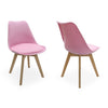 Tulip Dining Chair Padded Seat Eiffel Wood Legs (SETS OF 1,2,4) Jamie Lorenzo