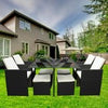 RATTAN GARDEN FURNITURE CUBE SET CHAIRS TABLE OUTDOOR PATIO RATTAN 8 SEATER