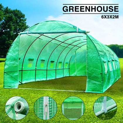 4 Size Fully Galvanised Steel Frame Poly Tunnel Greenhouse Polytunnel Tunnel