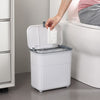 Kitchen Rubbish Bin Waste Recycling Baskets Handy Dustbin Lidded Bathroom Slim