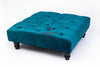Square Coffee Table Chesterfield Upholstered Footstool Pouffe Foot Stool Seat