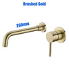 Bathroom Brass Concealed Basin Mixer Taps Sink Faucet Swivel Spout,Brushed Gold