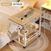 Simple Adjustable Laptop Desk w/ Wheels Movable Bedside Computer Table Portable