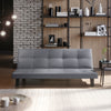 3 Seater Folding Sofa Bed Upholstered Couch Futon Settee Love Seat Plastic Legs