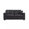 Panana 2 and 3 Seater Sofa Settee Suite in Black Fabric Sofa Deep Seat Couches