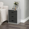 3 Drawer Wooden Bedroom Bedside Cabinet Furniture Storage Nightstand Side Table