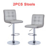 Bar Stools Set of 2 PU Leather Swivel Height Adjustable Bar Chairs With Backrest