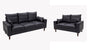 Panana Linen Fabric Sofa 1, 2 or 3 Seater Modern Couch Suite Set ottoman
