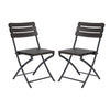 Rattan Garden Folding Dining Table and 2 Chairs Outdoor Balcony Patio Bistro Set