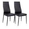 Kitchen Dining Set Tempered Glass Top Table 4/6 PU Leather Chair Black Furniture