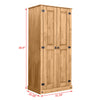 Corona 2 Door Wardrobe Tallboy 1 Door 4 Drawer Chest Mexican Solid Pine Bedroom