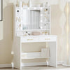 Dressing Table With Led Mirror Drawers Set Makeup Desk Vanity Table Lights