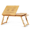 Bamboo Laptop Desk Stand Foldable Leg W/Drawer Notebook Sofa Bed Table Tray UK