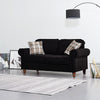 2, 3 Seater Linen Fabric Sofa Settee Couch Armchair with 2 Pillows Living Room
