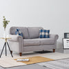 2, 3 Seater Linen Fabric Sofa Settee Couch Armchair with 2 Pillows Living Room