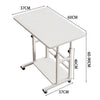 Mobile Over Bed Chair Table Overbed Height Adjustable Laptop Serving Tray Stand