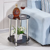 Nest Of 3 Nested Nesting Tables Side End Coffee Table Glass/Wood for Living Room