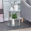 Nest Of 3 Nested Nesting Tables Side End Coffee Table Glass/Wood for Living Room