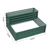 Outdoor Garden Metal Raised Vegetable Planter Flower Trough Herb Grow Bed Box