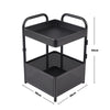 Kitchen Rotating Trolley Shelf Vegetable Fruit Basket Storage Rack Square Holder