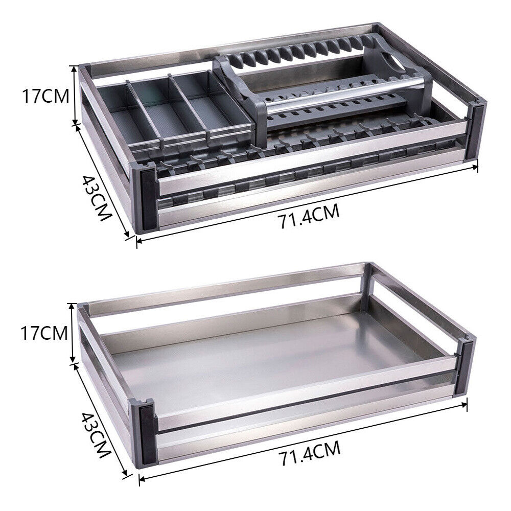Pull Out Kitchen Basket Slide Out Storage Basket Cupboard Stainless Steel Drawer