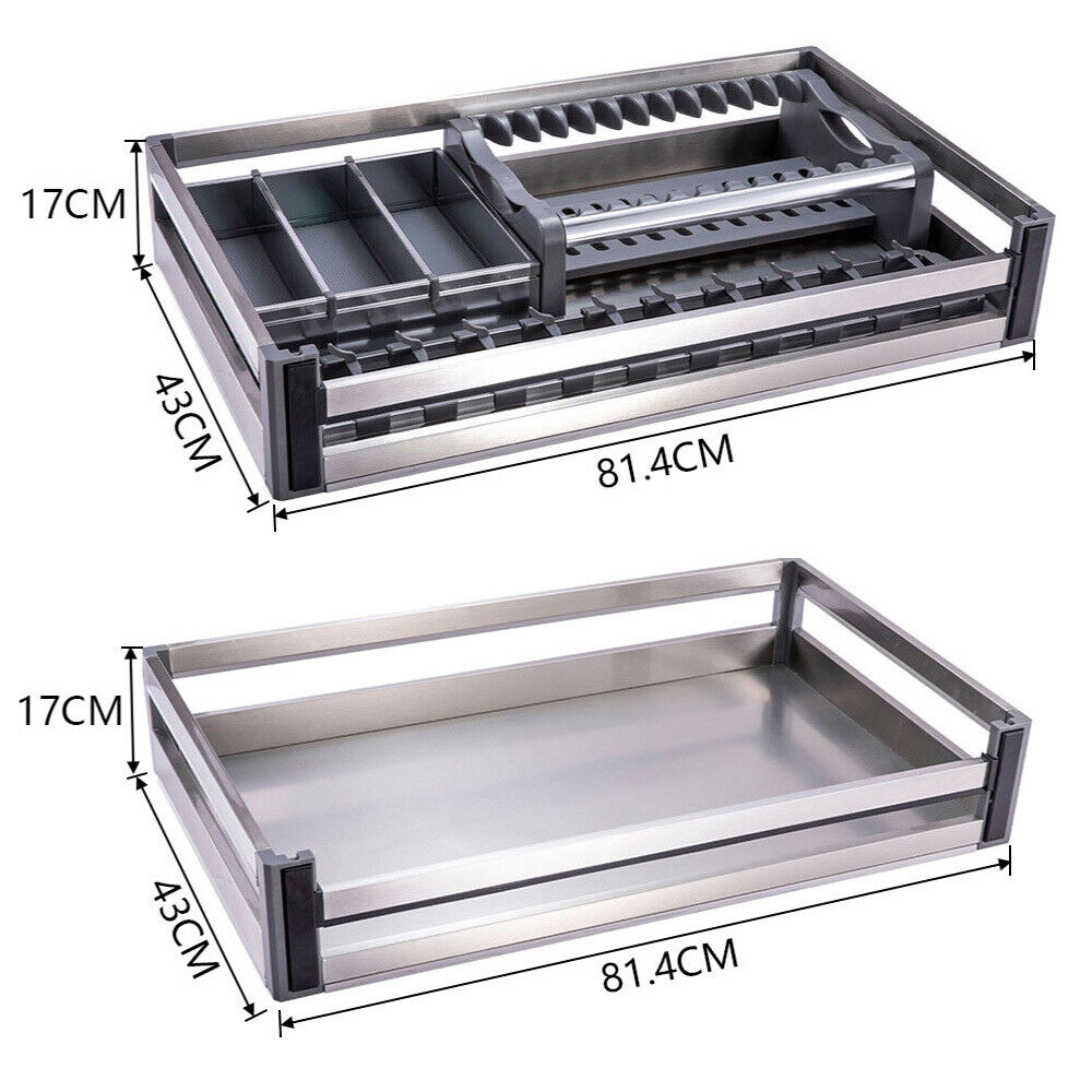 Pull Out Kitchen Basket Slide Out Storage Basket Cupboard Stainless Steel Drawer