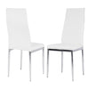 120cm Glass Dining Table and 4 Padded White Chairs Set Home Kitchen Furniture