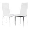 Dining Table and Chairs 2 4 Set Chrome Legs PU Leather Dining Room Chair Kitchen