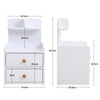 Bedside Cabinet with 2 Drawer Space Save Nightstand Table And Open Storage Shelf