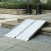 Portable Wheelchair Threshold Ramp Aluminium Multi-fold Non-slip Suitcase Ramps