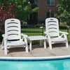 Folding Garden Reclining Sun Lounger Chair Bed Pool Seat Recliner Beach Camping