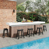 Outdoor Bar Stool 1&2 Pcs Set Heavy-duty HDPE Terrace Countertop High Chair