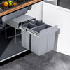 Pull Out Kitchen Waste Recycle Soft Close Dustbin Under Sink Rubbish Bin 30L/40L