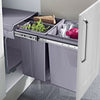 Recycling Bin Pull Out Kitchen Cabinet Waste Cupboard Fixing Integrated 30/40L