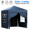 Heavy Duty Pop Up Gazebo 2x2m UV Garden Party Camping Canopy Tent with 4 Sides