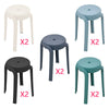 10X Stackable Dining Chairs Round Stools Set Plastic Leg Lounge Bar Home Kitchen