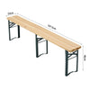 Folding Wooden Beer Table and Bench Set Garden Outdoor Bistro Bench Desk Chairs
