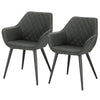 1/2/4/6x Dining Chair Faux Leather Padded Seat Armchair Kitchen Reception Chair