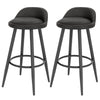 1/2/4/6x Bar Stool Faux Leather Breakfast Kitchen Bar Chair w/ Backrest Footrest