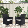 Square Round Rattan Coffee Table with 2/4 Chairs Set Bistro Outdoor Garden Patio
